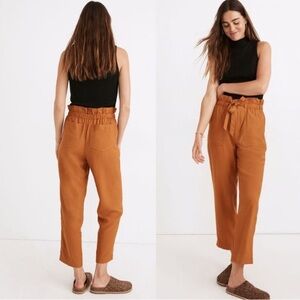 Madewell Pants Women’s Large Terracotta Dunaway Paperbag High Rise Belted Boho